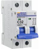 Модульний автоматичний вимикач Аско-Укрем ВА-2017/C 2р 32А (A0010170015)