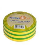 Изоляционная лента ECOHOME ECO 0,11x18мм/18м желто-зеленая (ECO0150020018)