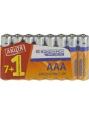 Щелочная батарейка Аско-Укрем AАА.LR03. (shrink 7+1)