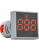 Цифровой измеритель напряжения Аско-Укрем ED16-22FVD 30-500В АС красный (A0190010035)