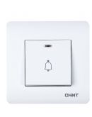 Выключатель дверного звонка Chint NEW3 с LED-подсветкой белый (715388)