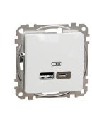 USB-розетка Schneider Electric Sedna Design & Elements A+C 2,4A біла SDD111402