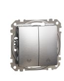 Выключатель для жалюзи Schneider Electric Sedna Design & Elements матовый алюминий SDD170104