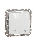 Кнопочный выключатель Schneider Electric Sedna Design & Elements для жалюзи белый SDD111114