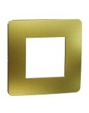 Одноместная рамка Schneider Electric Unica New NU280259M матовая золото/белая