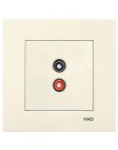 Аудиорозетка для динамиков кремовая VIKO Karre арт. 90960137