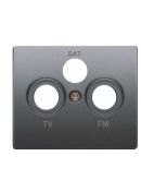 Центральна панель телевізійної R TV-SAT розетки Siemens Mega 22341-AC (чорний коссо)