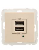 Розетка Logus 45439 TPE USB Charger type «A» 2А (жемчуг)