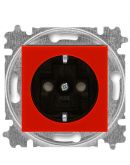 Розетка ABB Levit 5520H-A03457 65 со шторками (красный/дымчато-черный)