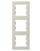 Рамка 3-местная вертикальная кремовая Asfora, EPH5810323