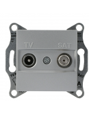 Розетка TV-SAT кінцева без рамки алюміній Asfora, EPH3400161