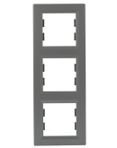 Рамка тройная вертикальная сталь Asfora, EPH5810362