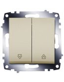 Двоклавішний вимикач для жалюзі ABB Cosmo 619-011400-216 (титан)