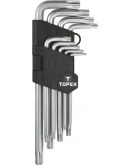 Набор шестигранных Torx ключей TOPEX 35D961 T10-T50 (9шт)