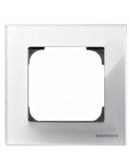 Однопостовая рамка ABB Sky 8571 CB стекло (белое)