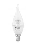 Светодиодная лампа DELUX BL37B 6Вт tail 4000K 220В E14 crystal