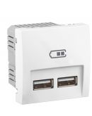 Подвійна розетка USB Schneider Electric Altira ALB44378 (біла)