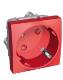 Розетка Schneider Electric Altira ALB45283 с заземлением и со шторками (красная)