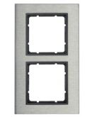 Двухместная вертикальная рамка Berker B.7 10123606 (нержавеющая сталь/антрацит)