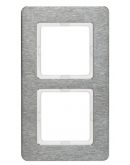 Двухместная вертикальная рамка Berker Q.7 10126083 (нержавеющая сталь)