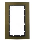 Вертикальная рамка Berker B.3 13093001 с большим отверстием (коричневая/антрацит)