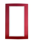 Вертикальная рамка Berker B.3 13093022 с большим отверстием (красная/полярная белизна)