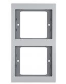 Двухместная вертикальная рамка Berker K.5 13237003 (алюминий)