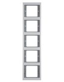 Пятиместная вертикальная рамка Berker K.5 13537003 (алюминий)