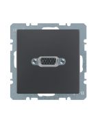 VGA розетка Berker Q.x 3315416086 с винтовыми подъемными клеммами (антрацит)