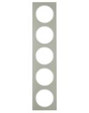 Пятиместная рамка Berker R.3 10152214 (нержавеющая сталь/полярная белизна)