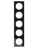 Пятиместная рамка Berker R.3 10152216 (стекло/черная)