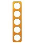Пятиместная рамка Berker R.1 10152339 (оранжевый/полярная белизна)