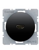 HDMI розетка 3315432045 підключення штекера під кутом 90° Berker Rx 3315432045 (чорна)