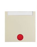 Клавиша одинарная с красной линзой и полем для надписи, белая Berker S.1