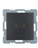 Розетка HDMI, антрацит Berker B.3/B.7