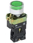 Кнопка LAY5-BW3361 с подсветкой зеленая 1з IEK