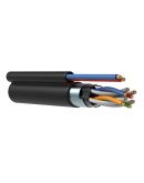 Комбинированный кабель ITK F/UTP кат.5E 4х2х0,51мм solid 2х0,75мм LDPE черный LC3-C5E04-379 (305м)