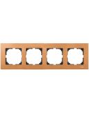 Рамка четырехместная M-ELEGANCE wood бук Merten, MTN4054-3470