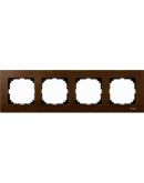 Четырехместная рамка Merten M-ELEGANCE wood орех Merten, MTN4054-3473