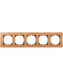 Рамка пятиместная M-ELEGANCE wood бук Merten, MTN4055-3470