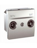 R-TV/SAT розетка индивидуальная, алюминий Schneider Electric