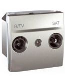 R-TV/SAT розетка проходная, алюминий Schneider Electric