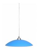 Стеклянный подвесной светильник Dekora 26260 Индиго 60Вт Е27 Ø400 голубой