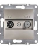 Розетка TV-SAT індивід.1dB без рамки бронза Asfora, EPH3400469