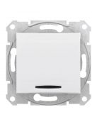 Одноклавишный двухполюсный выключатель Schneider Electric Sedna SDN0201121 с индикацией (белый)