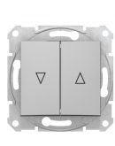 Выключатель жалюзи Schneider Electric Sedna SDN1300160 с электронным блоком (алюминий)