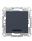 Выключатель кнопочный Schneider Electric Sedna SDN1600170 с подсветкой (графит)
