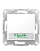 Выключатель кнопочный Schneider Electric Sedna SDN1600321 с полем для надписи с подсветкой (белый)