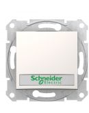 Вимикач кнопковий Schneider Electric Sedna SDN1600323 з полем для напису з підсвічуванням (слонова кістка)