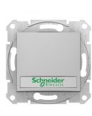 Выключатель кнопочный Schneider Electric Sedna SDN1600360 с полем для надписи с подсветкой (алюминий)